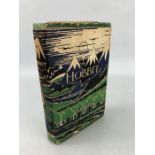 TOLKIEN - J.R.R 'The Hobbit' bound in green cloth with dust jacket (damaged) Third Edition -