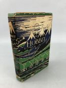 TOLKIEN - J.R.R 'The Hobbit' bound in green cloth with dust jacket (damaged) Third Edition -