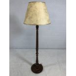 Ercol standard lamp with circular base and shade, approx height (excluding shade) 139cm