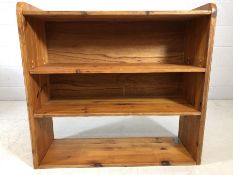 Pine bookshelf approx 92cm x 31cm x 81cm tall (A/F)