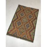 Chobi Kilim rug approx 118cm x 82cm