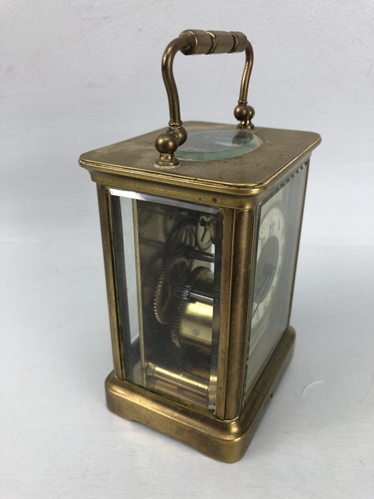 Brass carriage clock approx 11cm tall (A/F) - Image 3 of 7