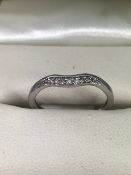 Platinum ring set with Diamonds size 'L'