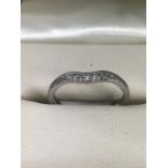 Platinum ring set with Diamonds size 'L'