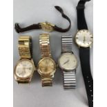 Collection of vintage watches to include: Zodiac, Mondia, Heno, Benrus & Longines