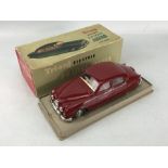 TRI-ANG Electric 2.4 Litre Jaguar, 1:20 scale, maroon, in original box