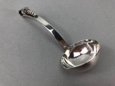 Ornate Silver Hallmarked Ladle marked Sterling 925 approx. 60g &15cm
