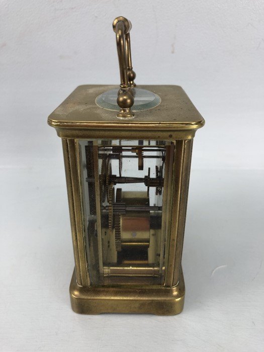 Brass carriage clock approx 11cm tall (A/F) - Image 4 of 7
