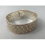 Silver hallmarked two tone Bracelet marked 925 and maker DJE