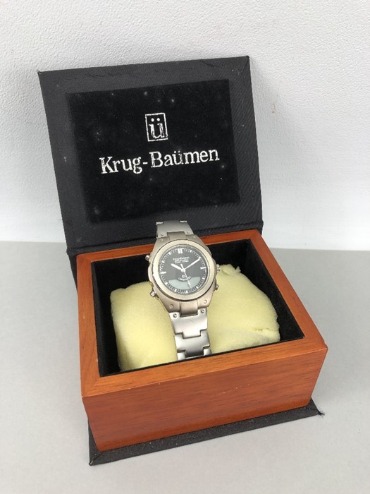 Stainless steel watch by Krug-Baumen EL Lapmaster Boxed - Image 5 of 5