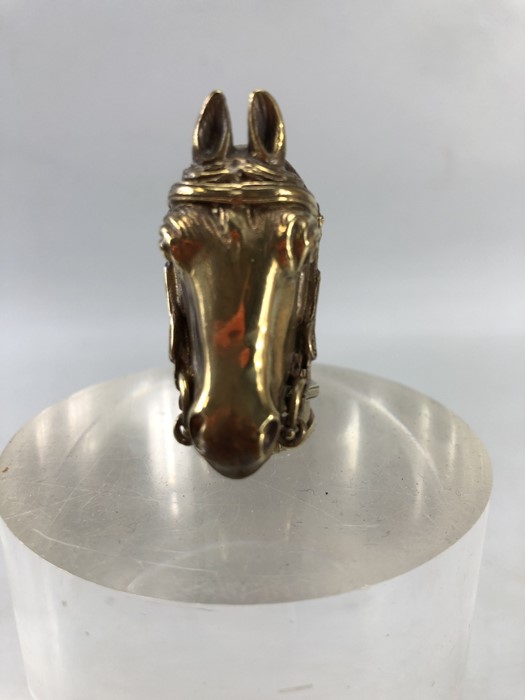 Brass horse head vesta - Image 6 of 9