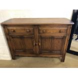 Ercol Old Colonial sideboard with two drawers and cupboard under approx 124cm x 48cm x 84cm tall