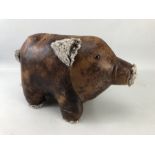 Ornamental doorstop in the form of a pig, approx 33 cm in length