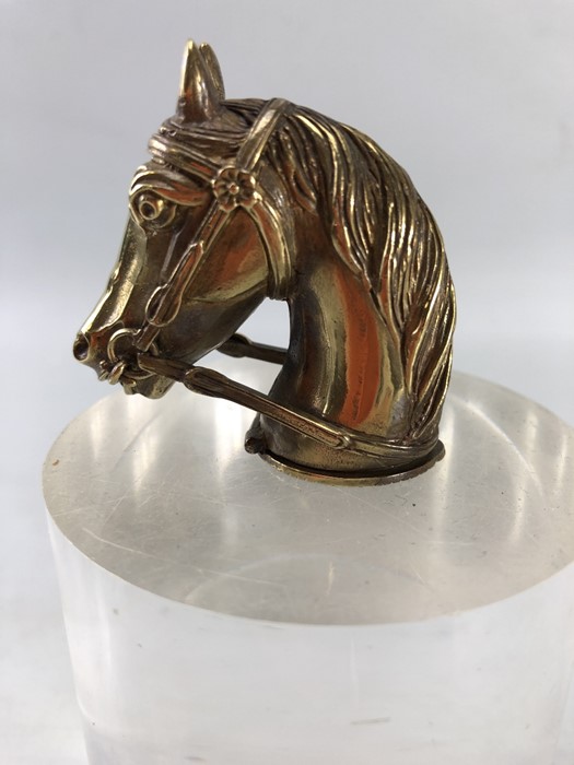 Brass horse head vesta - Image 4 of 9