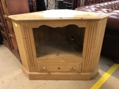 Pine corner TV cabinet