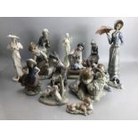 Large Collection of Figurines to include mostly Lladro and Coalport