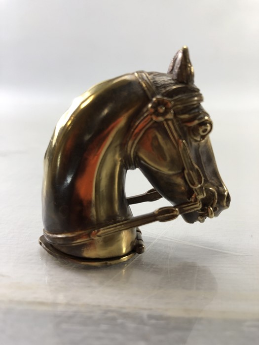 Brass horse head vesta - Image 2 of 9