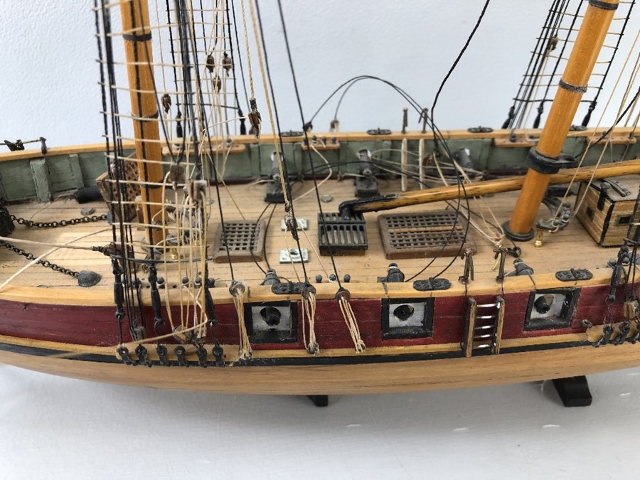 Two wooden model boats, the large approx 62cm long, both (A/F) - Image 4 of 19