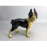 Iron figure of a Boston Terrier, approx 24cm in height