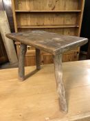 Vintage three legged rustic stool