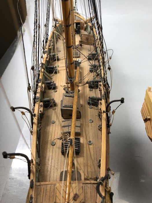 Two wooden model boats, the large approx 62cm long, both (A/F) - Image 11 of 19