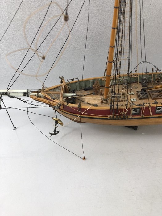 Two wooden model boats, the large approx 62cm long, both (A/F) - Image 3 of 19