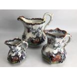 Three Mason's Oriental themed Jugs