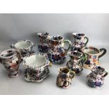 China: Collection of Mason's Ironstone mostly Mandalay pattern, varioius jugs, urn, Tureen with