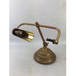 Original brass bankers lamp, no shade