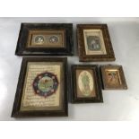 Interesting collection of framed Indian figural paintings (5)