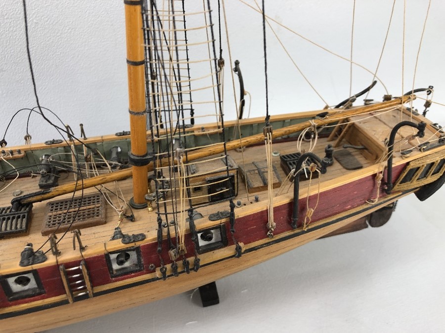 Two wooden model boats, the large approx 62cm long, both (A/F) - Image 5 of 19