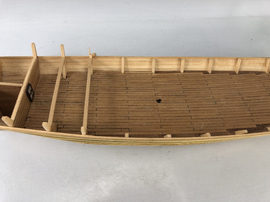 Two wooden model boats, the large approx 62cm long, both (A/F) - Image 15 of 19