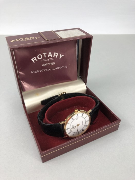 Gents Rotary Quartz Watch with leather strap, White face and date apeture - Image 4 of 5