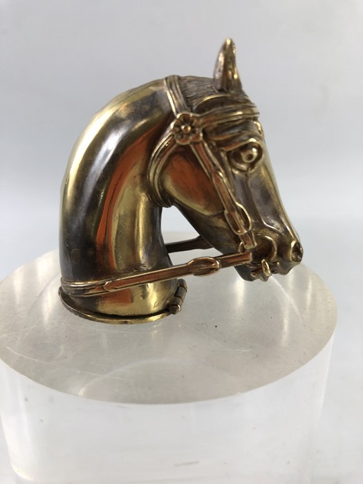 Brass horse head vesta - Image 5 of 9