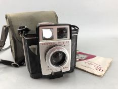 Vintage Kodak camera Brownie Twin 20 with original case and manual