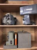 Collection of three vintage projectors, Hanimex Zoom, Ricoh Auto BP Trioscope and a Eumig P8 Movie