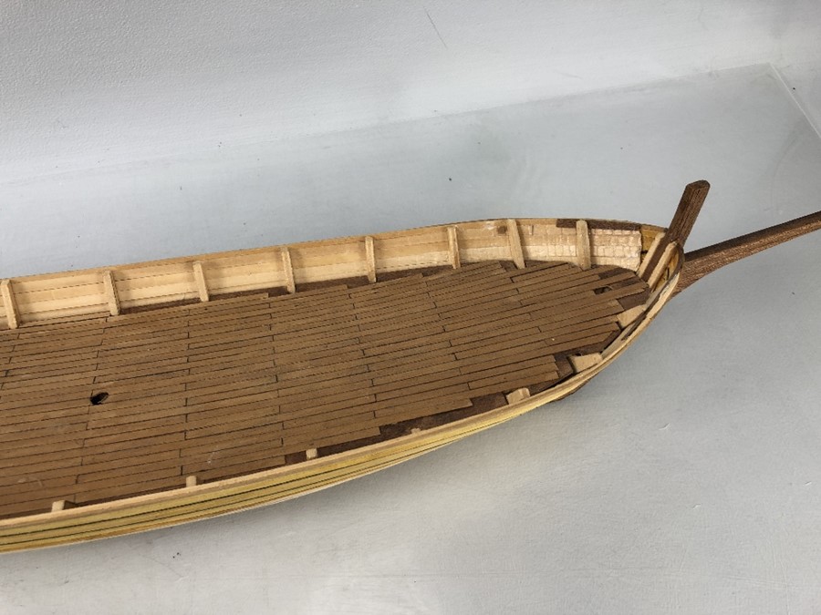 Two wooden model boats, the large approx 62cm long, both (A/F) - Image 16 of 19