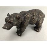 Small bronze figure of a bear, approx 17cm in length and 8cm in height