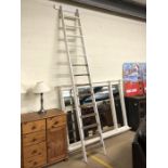 Vintage white-painted library ladder