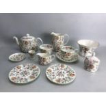 Collection of Minton bone china in the 'Haddon Hall' design to include teapot, large jug, small jug,