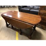 Drop leaf large coffee table with two drawers approx 120cm in length