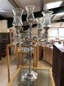 Large contemporary four arm candelabra, height approx 99cm