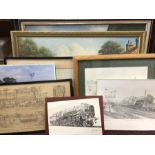 Railway Interest: Collection of railway pictures, prints and etchings
