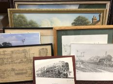 Railway Interest: Collection of railway pictures, prints and etchings