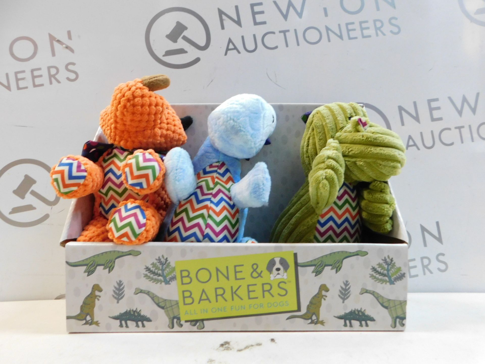 1 PACK OF 3 BONE & BARKERS DOG TOYS RRP Â£24.99