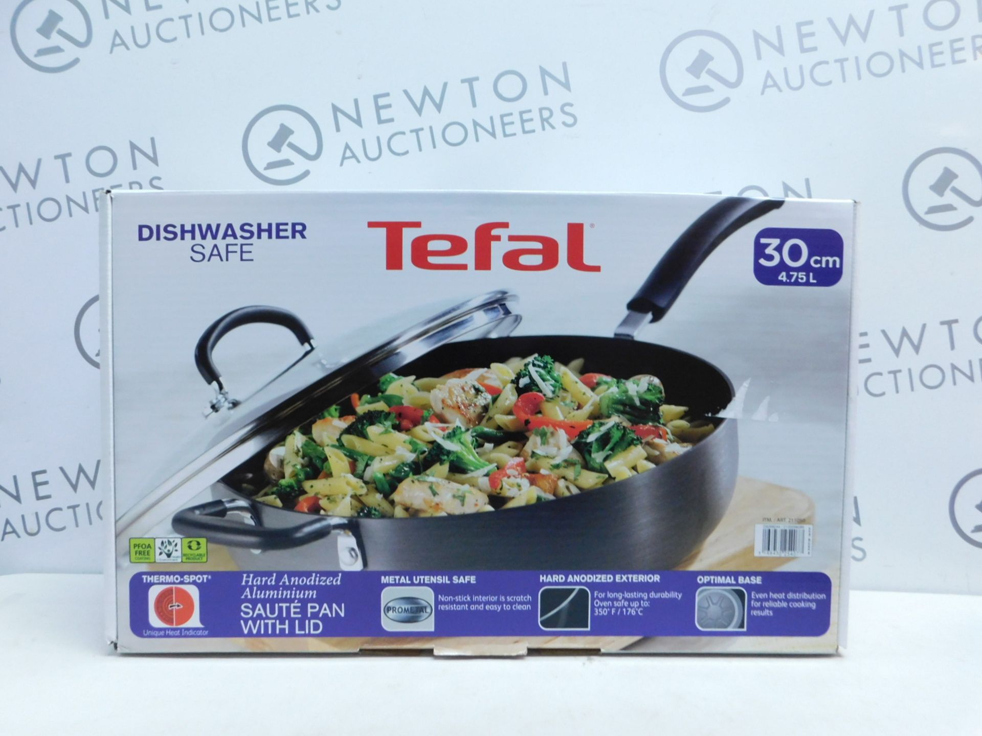 1 BOXED TEFAL 30CM/ 4.75L HARD ANODIZED SAUTE PAN RRP Â£49.99