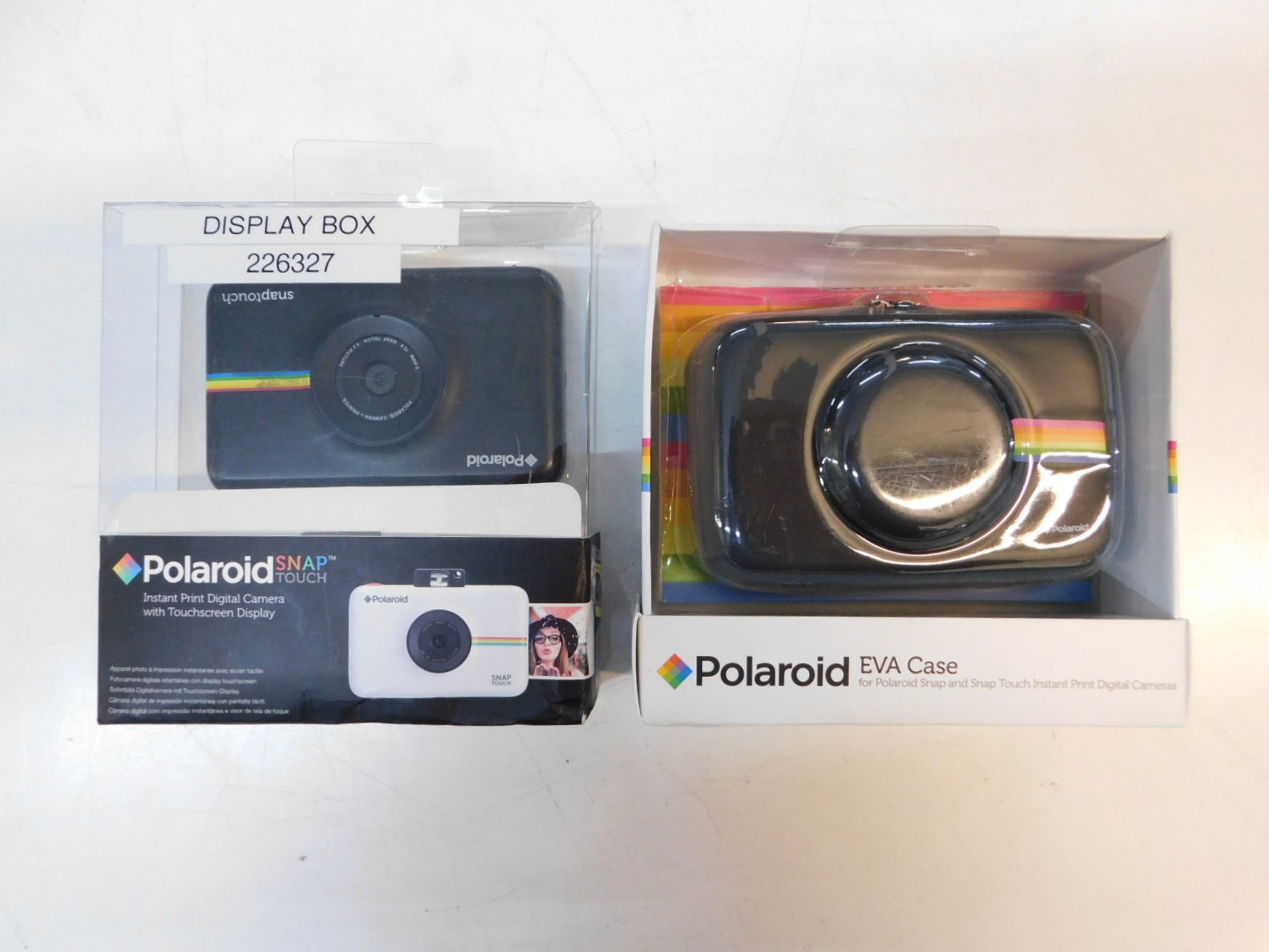 1 BOXED POLAROID SNAP TOUCH CAMERA WITH BUILT IN PRINTER & EVA CARRIER CASE RRP Â£179.99
