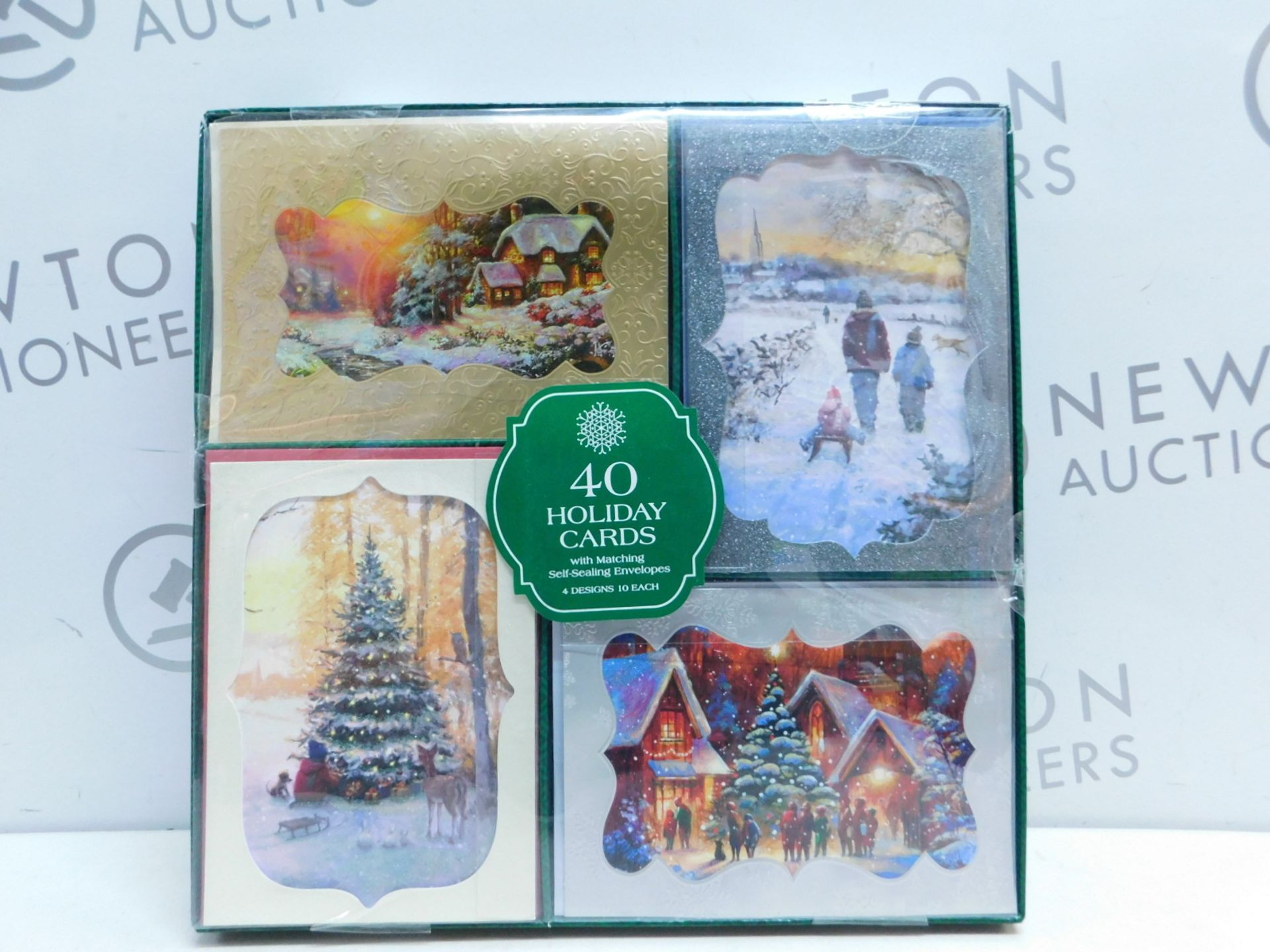 1 SEALED BOX OF 40 HANDCRAFTED HOLIDAY CARDS WITH SELF-SEALING ENVELOPES RRP Â£29.99
