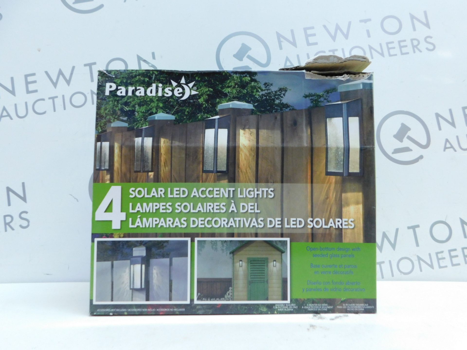 1 BOXED PARADISE 4PK SOLAR POWERED LED ACCENT LIGHTS RRP Â£39.99