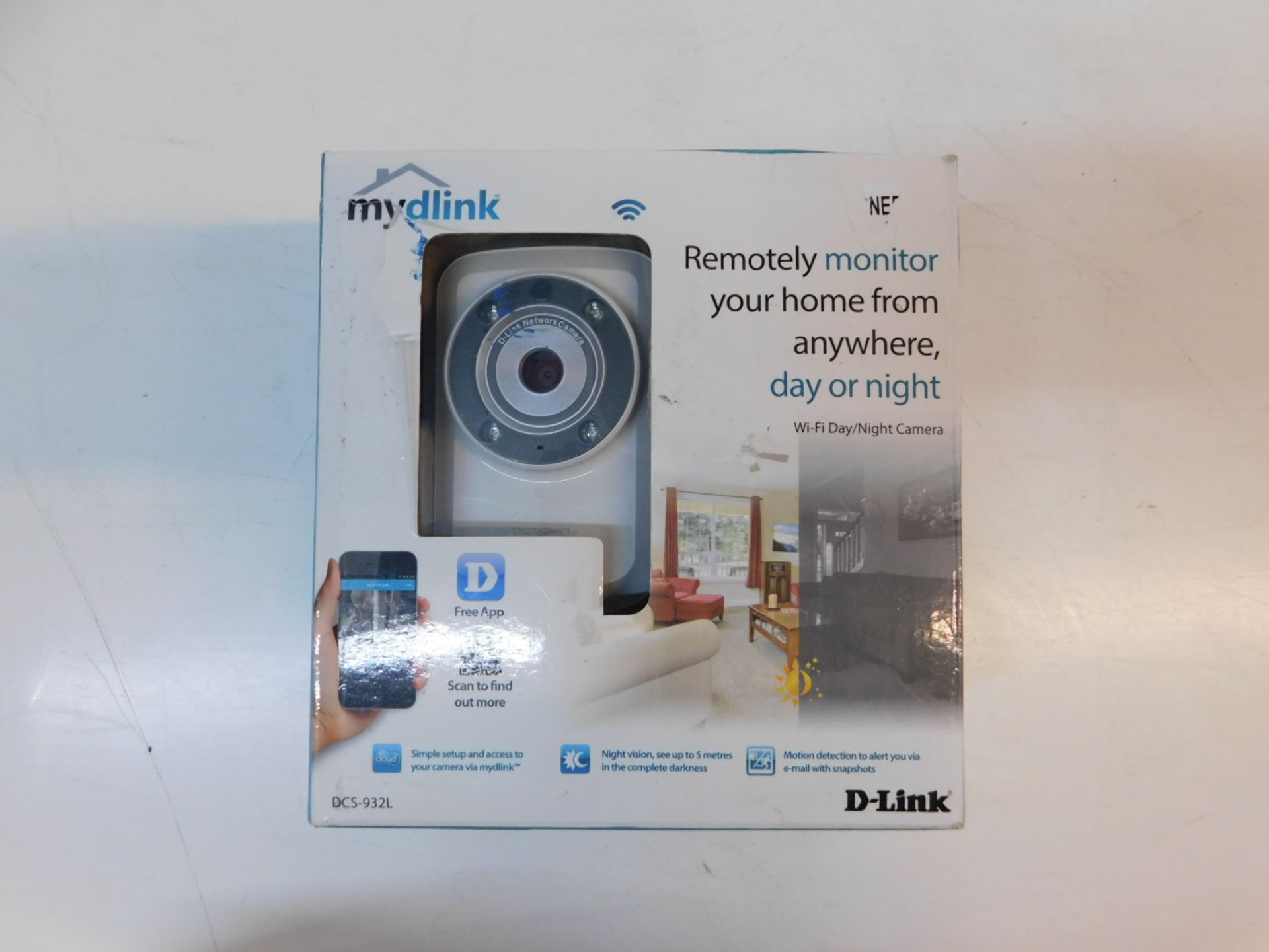 1 BOXED D-LINK DCS-932L WIRELESS DAY/ NIGHT CLOUD IP HOME CAMERA MONITOR RRP Â£49.99